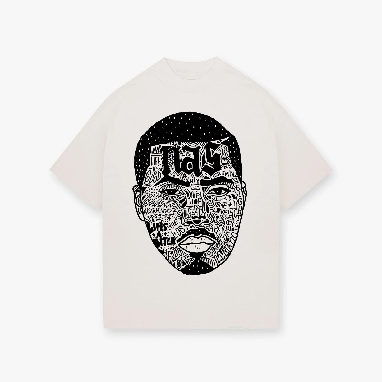 Nas white Culture oversized T-shirt