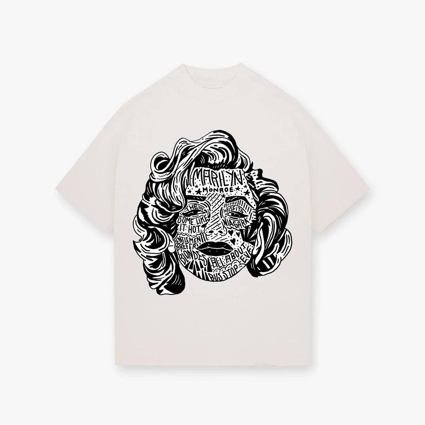 Marilyn white Culture oversized T-shirt